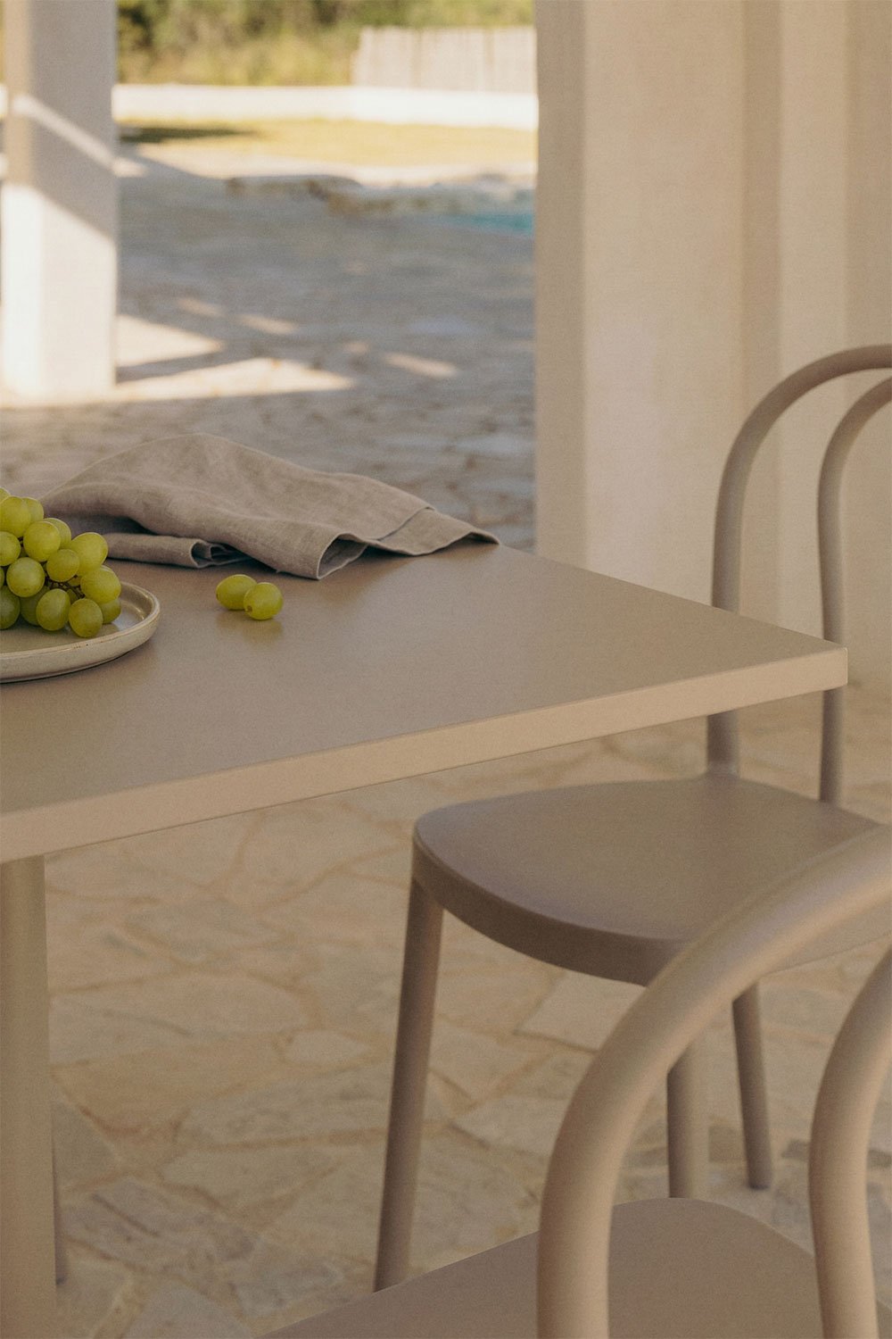 Mesa de jardín cuadrada 70x70 cm en hierro Mizzi, imagen de galer&iacute;a 2