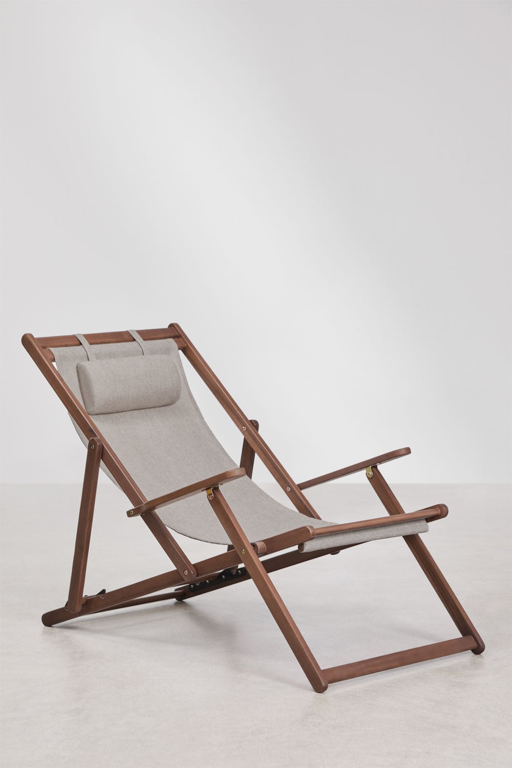 Hamaca plegable en madera de acacia con cojín Rondonia, imagen de galer&iacute;a 3