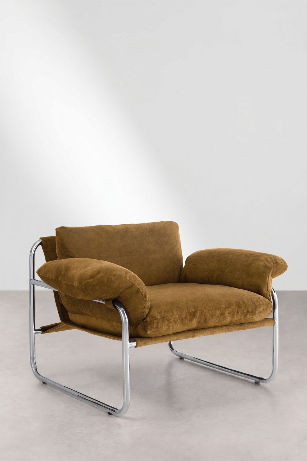 Sillón en chenilla y hierro Evani, imagen de galer&iacute;a 3