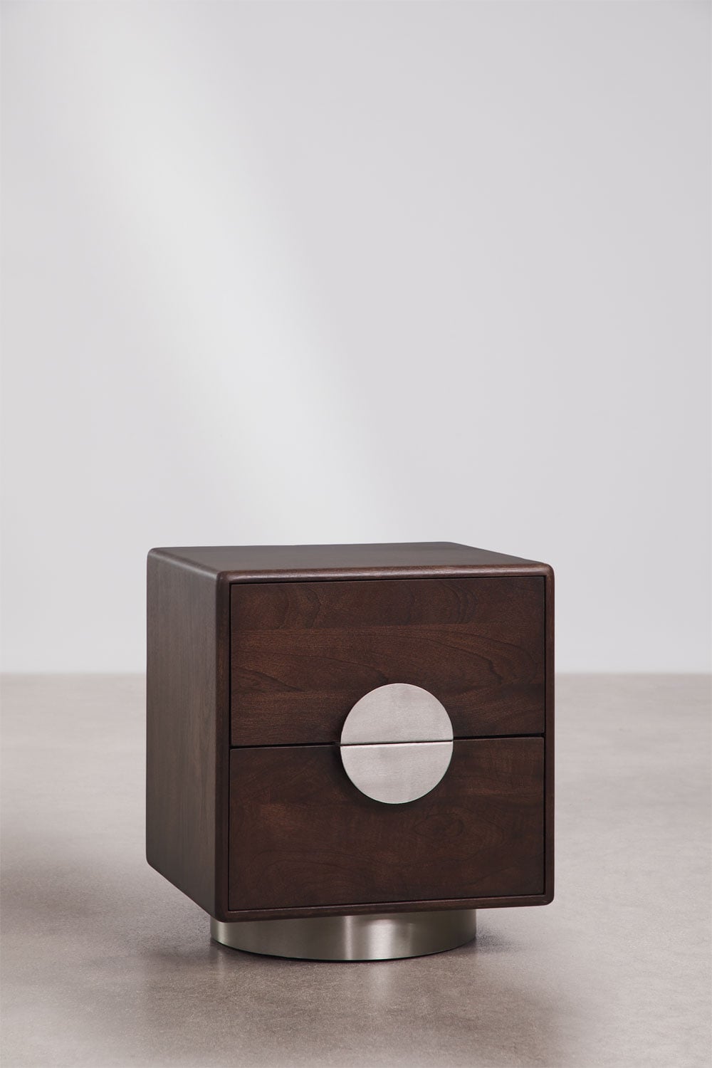 Pack de 2 mesitas de noche 45x40 cm en madera de mango y acero inoxidable Melisand, imagen de galer&iacute;a 3