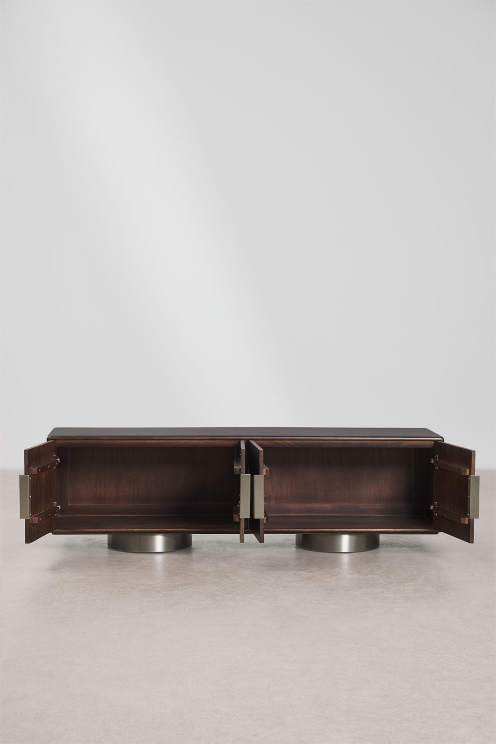 Mueble TV 180x40 cm en madera de mango y acero inoxidable Melisand , imagen de galer&iacute;a 3