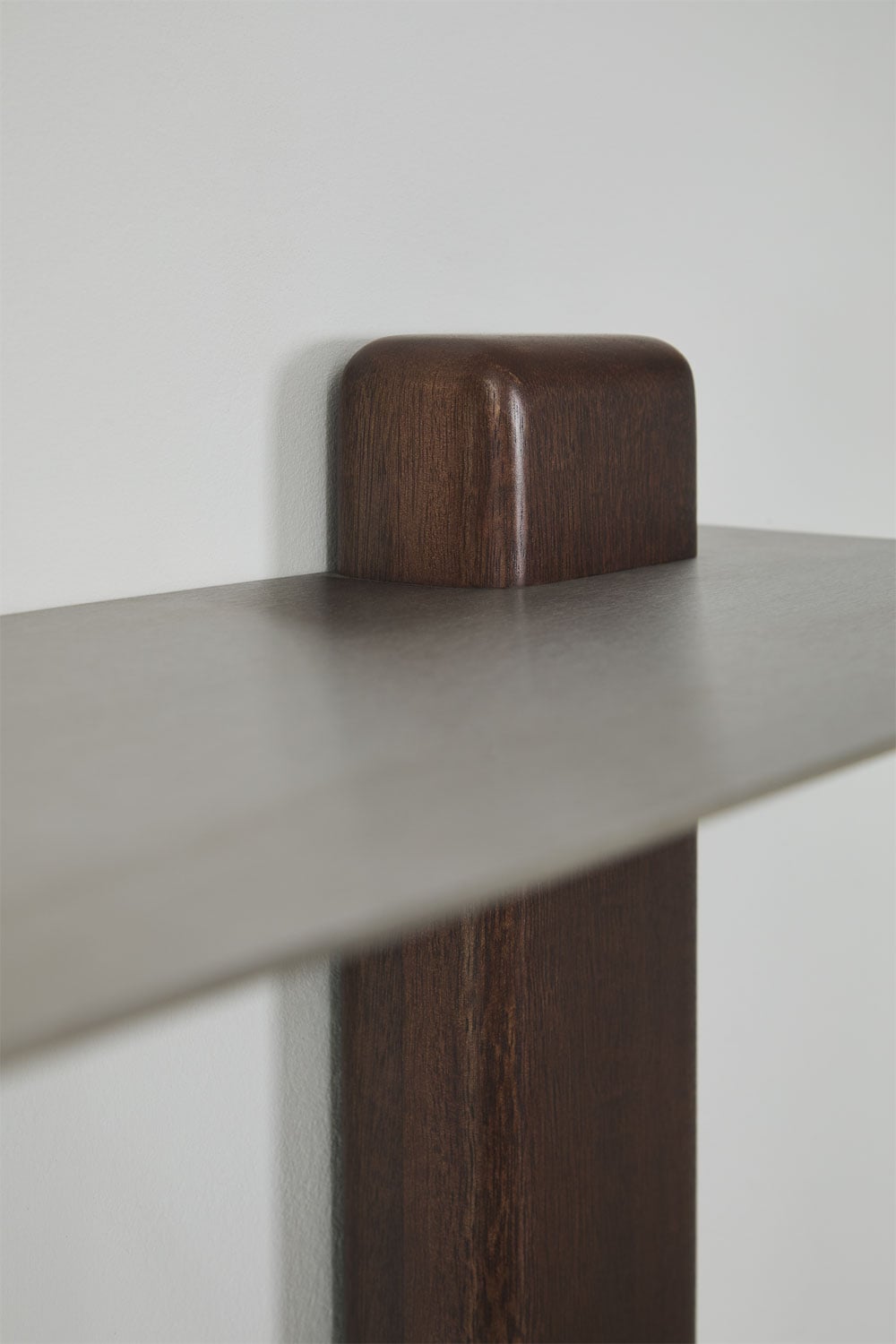Estantería de pared 80 cm en madera de mango y acero inoxidable Serbian, imagen de galer&iacute;a 5