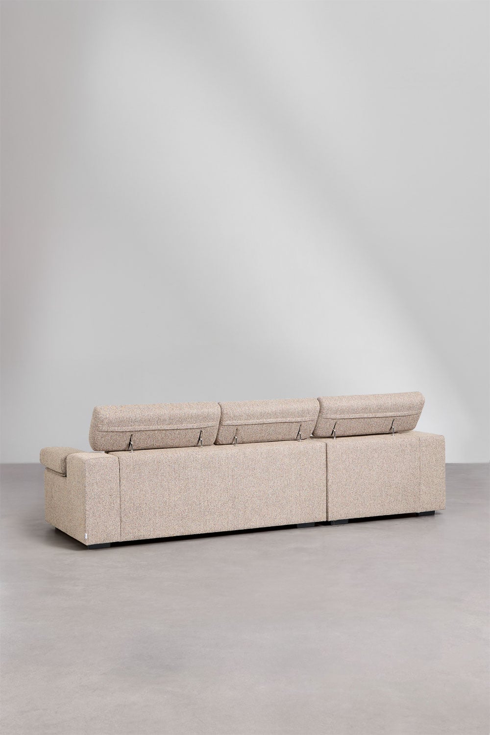Sofá chaise longue izquierdo de 3 plazas con reposacabezas regulable y asientos deslizantes Aramis, imagen de galer&iacute;a 6