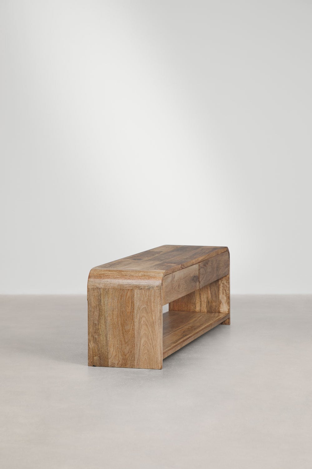 Mueble TV 165x40 cm con almacenaje en madera de mango Shelby, imagen de galer&iacute;a 4