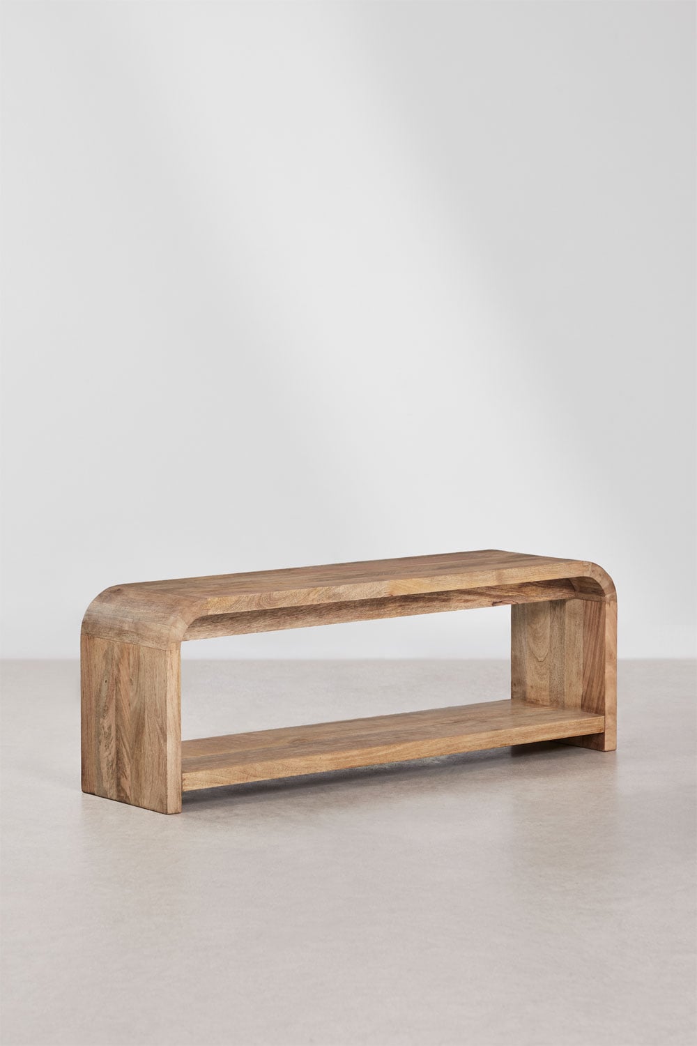 Mueble TV 120x35 cm en madera de mango Shelby, imagen de galer&iacute;a 3