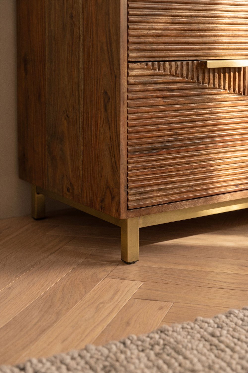 Cómoda 110x40 cm en madera de mango Baty, imagen de galer&iacute;a 2