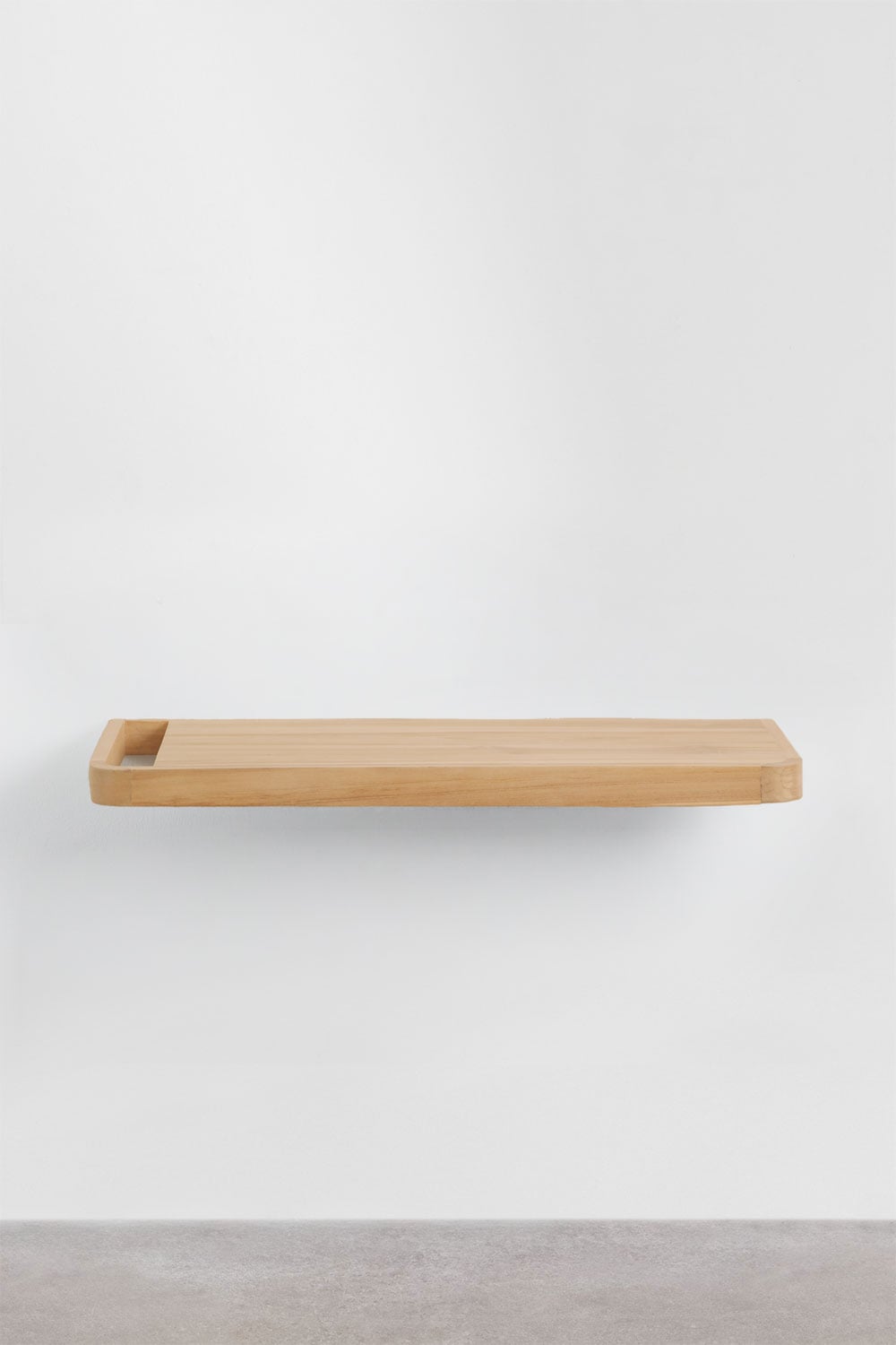 Conjunto de mueble de baño 110x45 cm suspendido en madera de teca Neill, imagen de galer&iacute;a 3