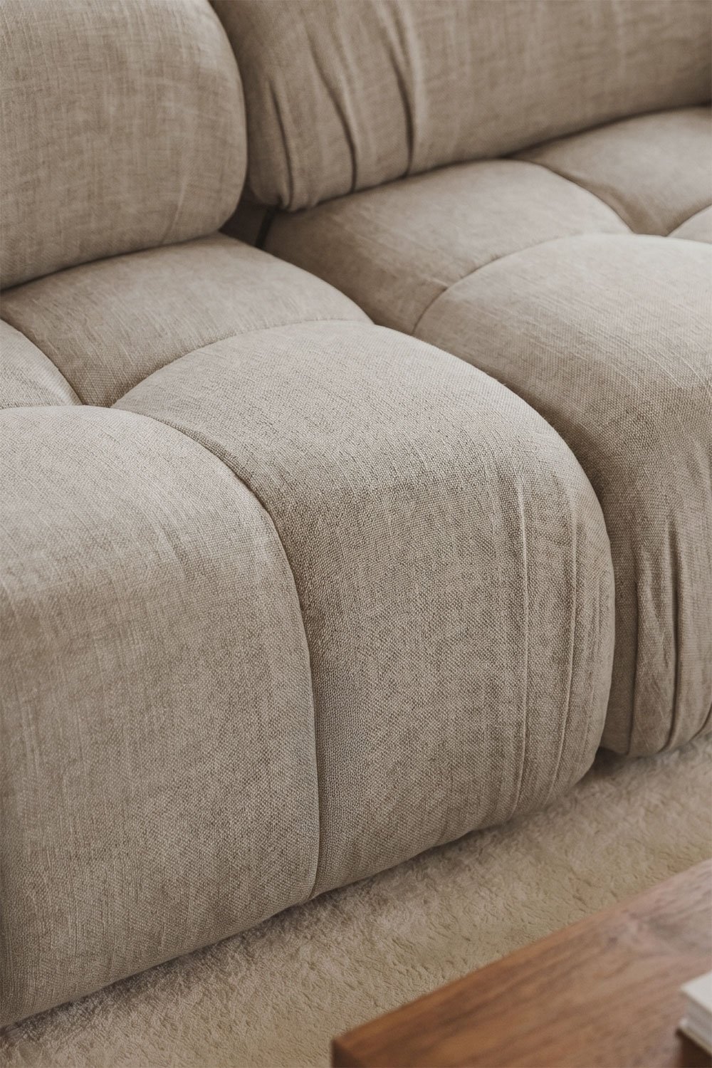 Sofá modular de 2 piezas en bouclé envasado al vacío Kendall , imagen de galer&iacute;a 2