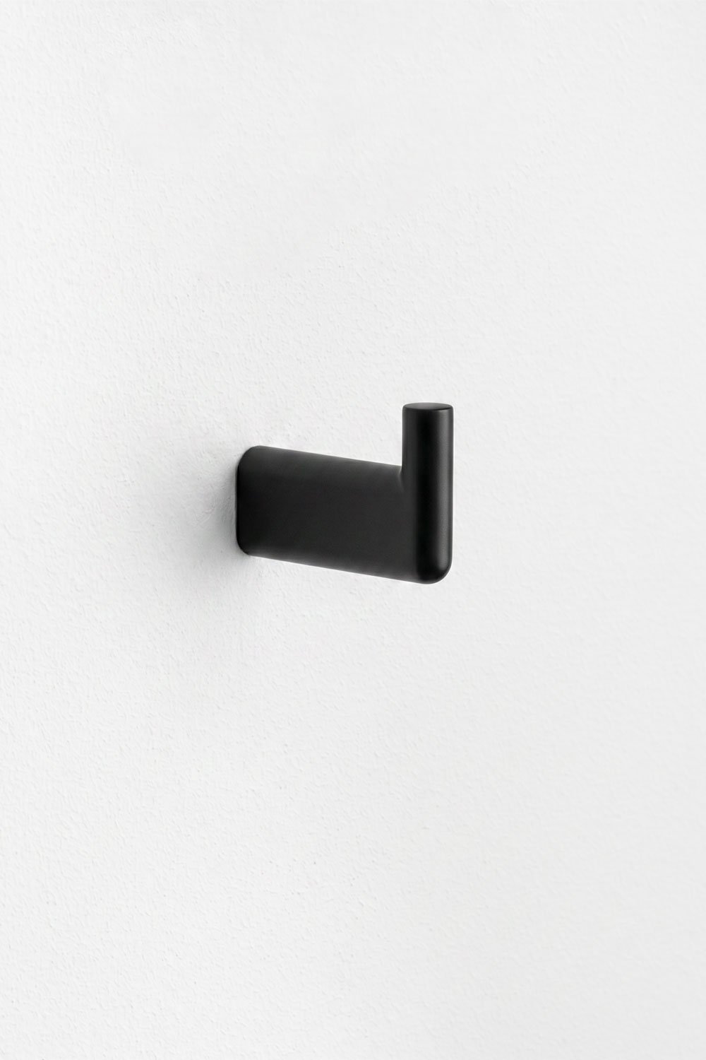 Percha para baño en acero inoxidable y negro mate Rovent, imagen de galer&iacute;a 3