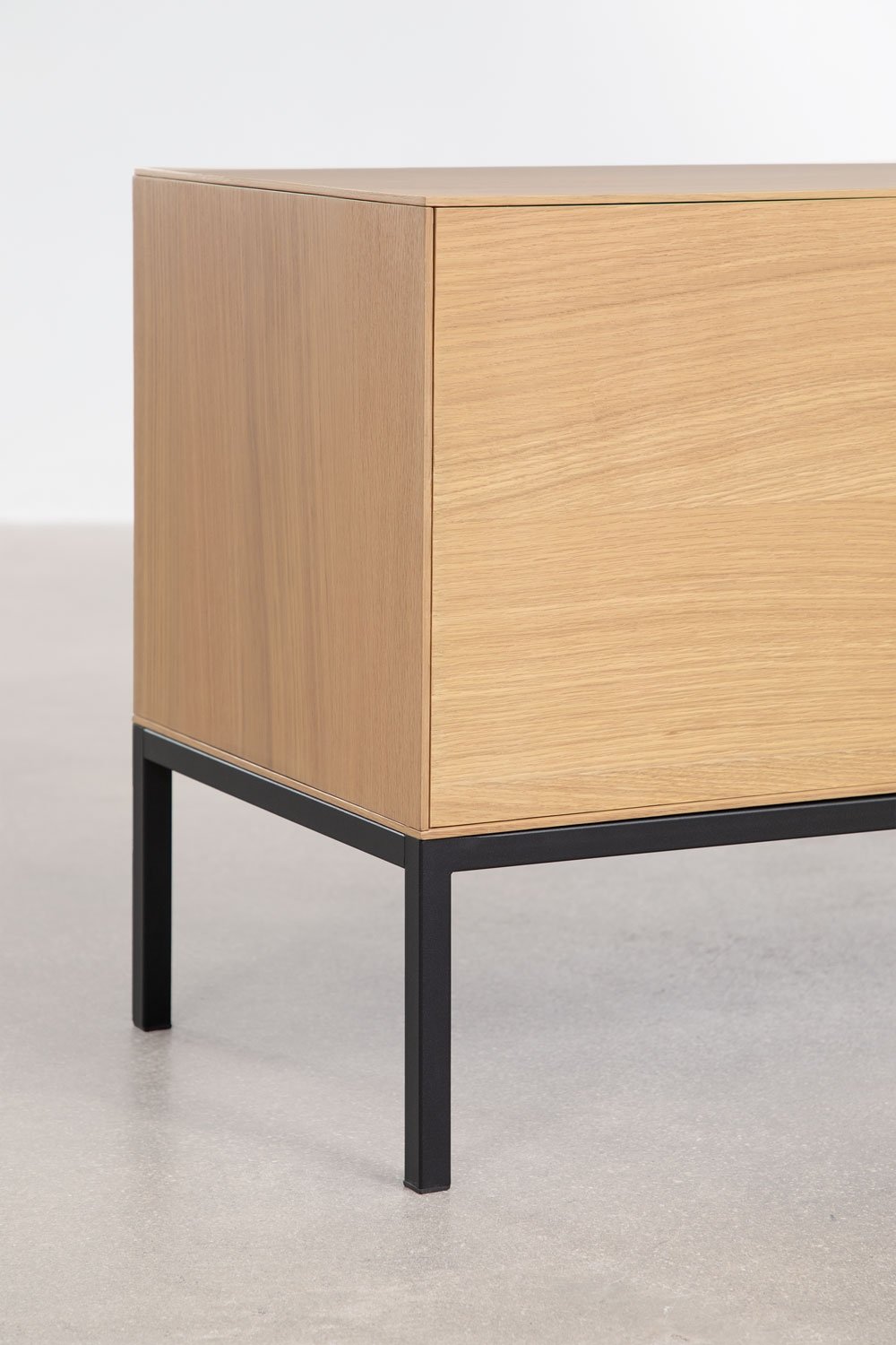 Mueble TV 160x40 cm en MDF y chapa de roble Bromley, imagen de galer&iacute;a 7