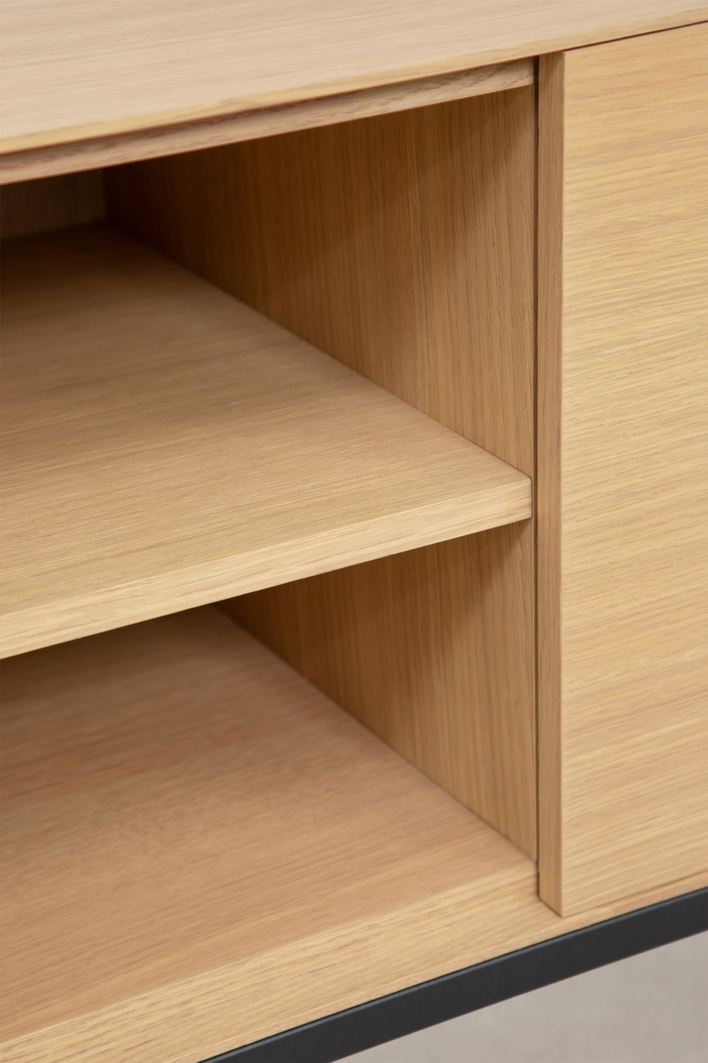 Mueble TV 160x40 cm en MDF y chapa de roble Bromley, imagen de galer&iacute;a 8