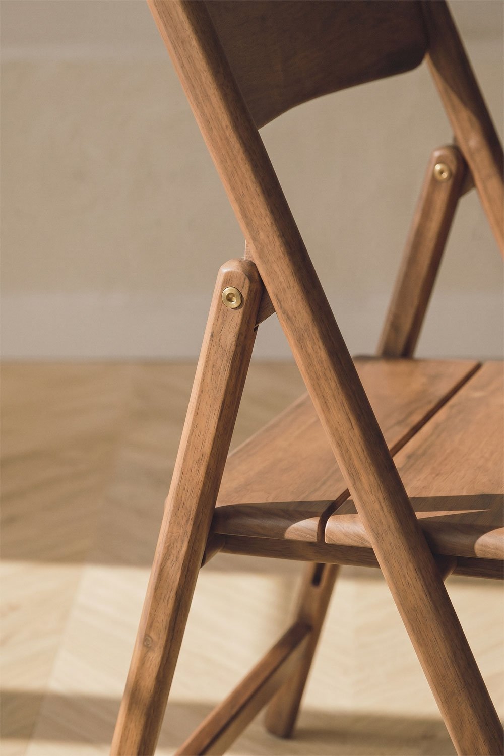Pack de 4 sillas de comedor plegables en madera de acacia Zayma , imagen de galer&iacute;a 2