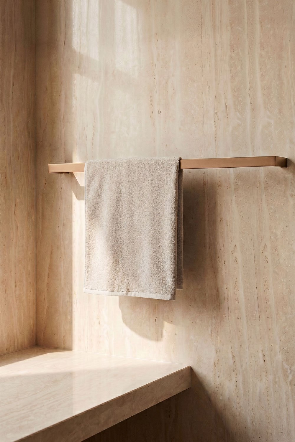 Toallero de pared con barra ↔︎60 cm para baño en acero inoxidable Olvam , imagen de galer&iacute;a 1