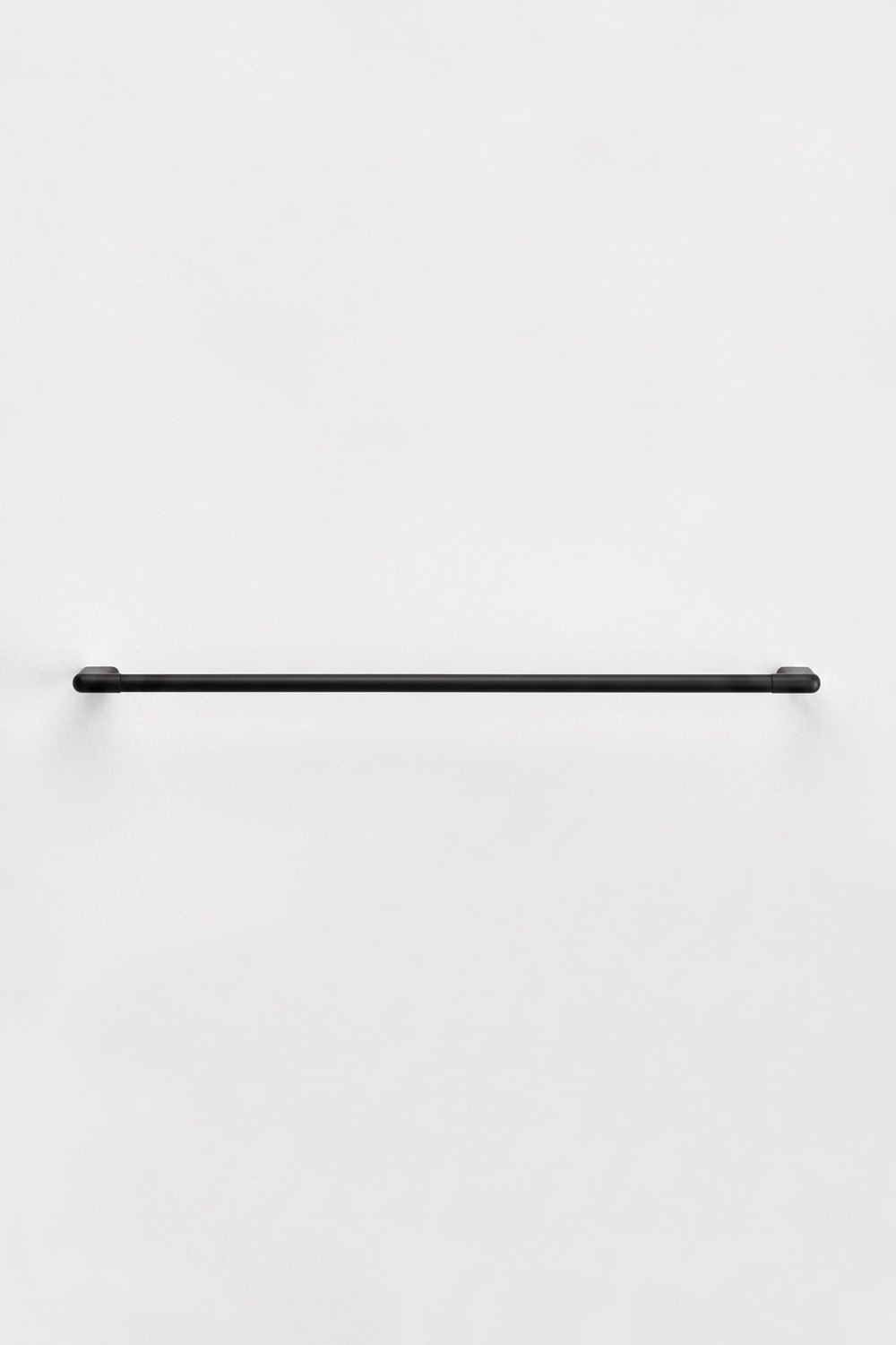 Toallero de pared con barra 60 cm para baño en acero inoxidable negro mate Rovent, imagen de galer&iacute;a 4