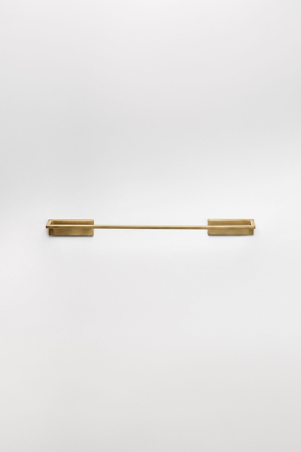 Toallero de pared con barra 60 cm para baño en acero inoxidable dorado cepillado Jalter, imagen de galer&iacute;a 4