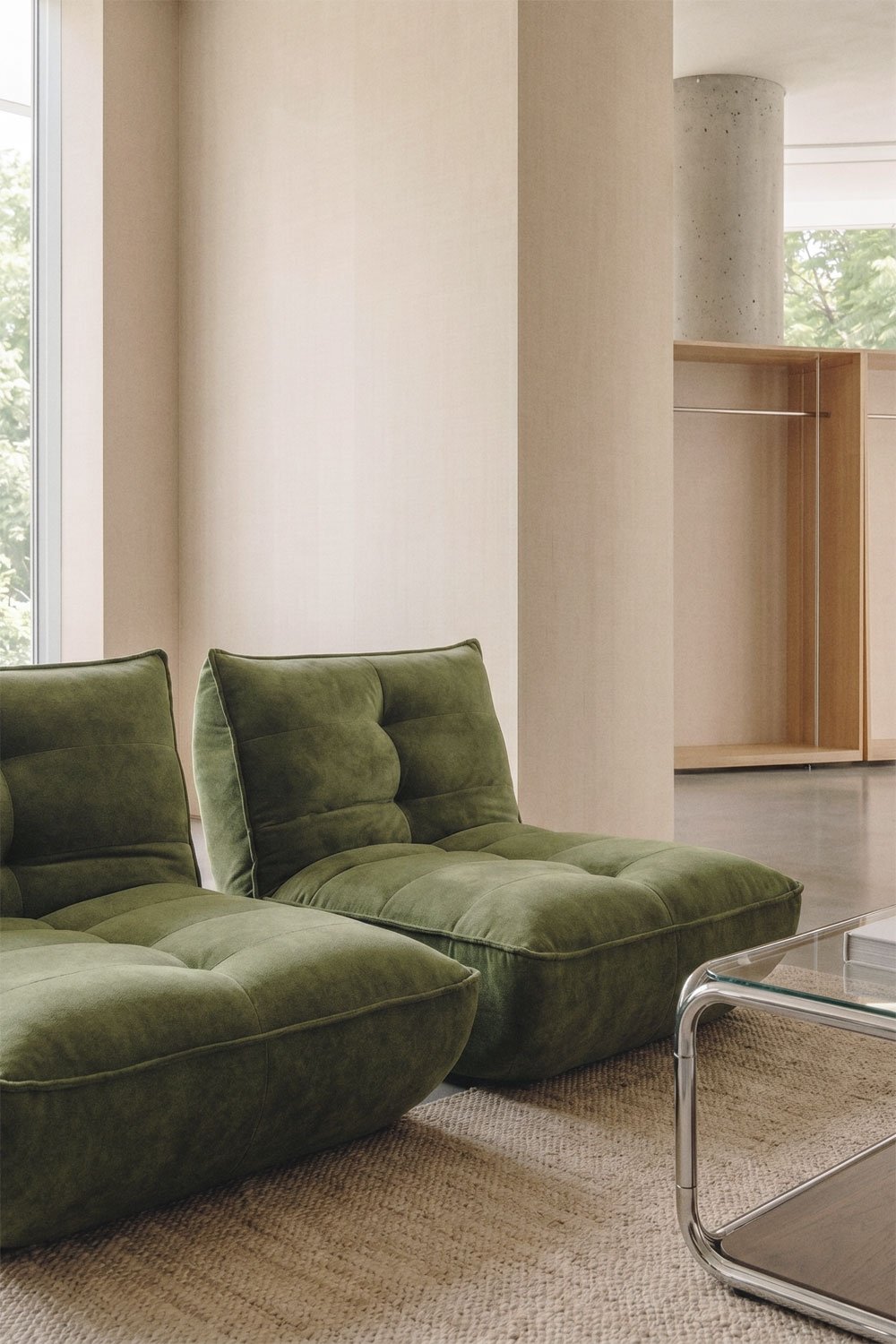 Pack de 2 sillones reclinables tapizados Mati, imagen de galer&iacute;a 2