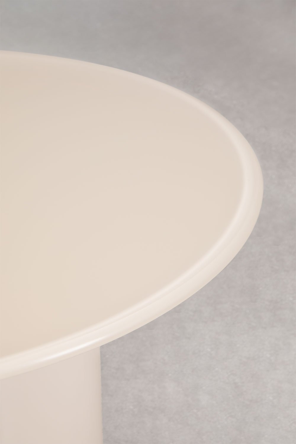 Mesa auxiliar redonda Ø50 cm en vidrio templado y MDF Asgri, imagen de galer&iacute;a 4