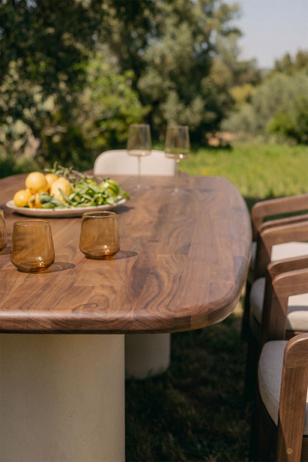 Mesa de jardín rectangular 270x110 cm en madera de acacia Bogota, imagen de galer&iacute;a 2