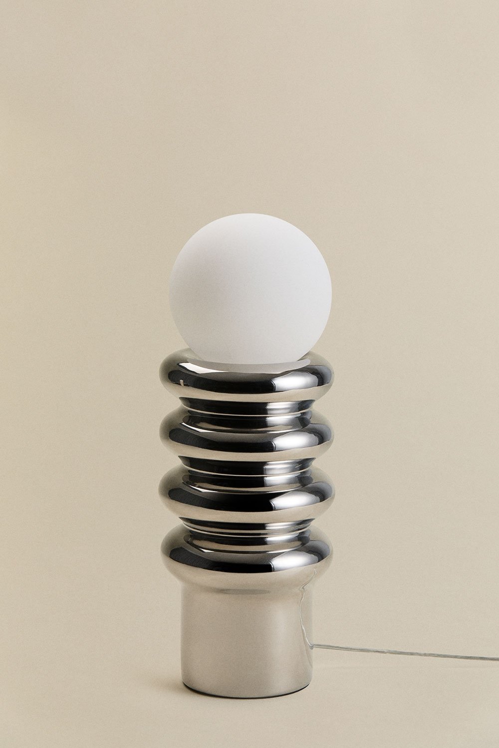 Lámpara de mesa 40 cm en cerámica con bola de cristal Kryx, imagen de galer&iacute;a 3