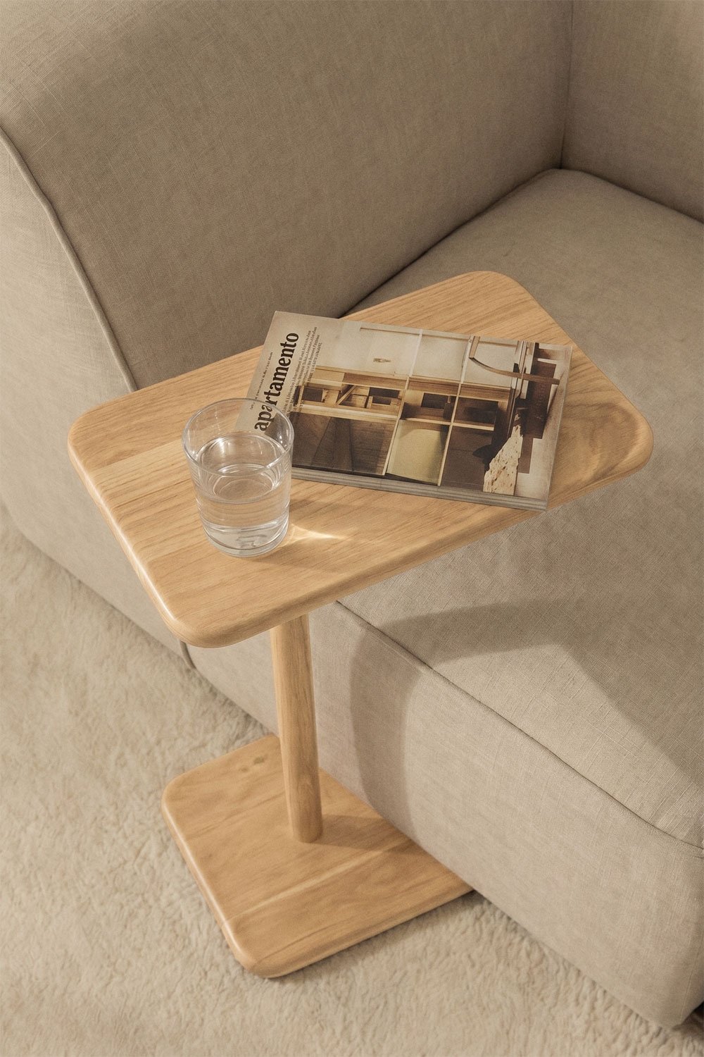 Mesa auxiliar rectangular 40x25 cm en madera Tinsley, imagen de galer&iacute;a 2