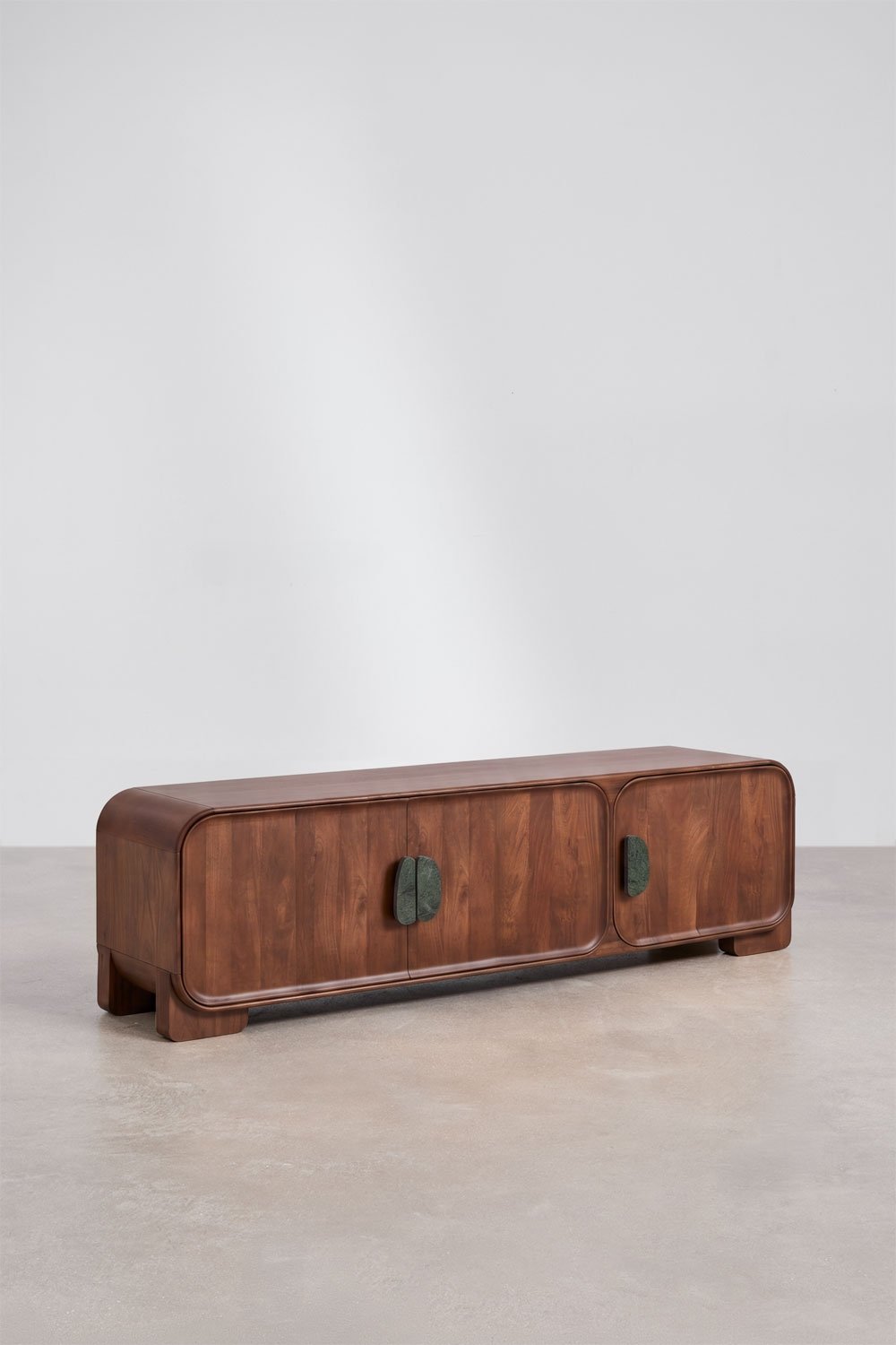 Mueble TV en madera de mango y piedra natural Kivalina, imagen de galer&iacute;a 3