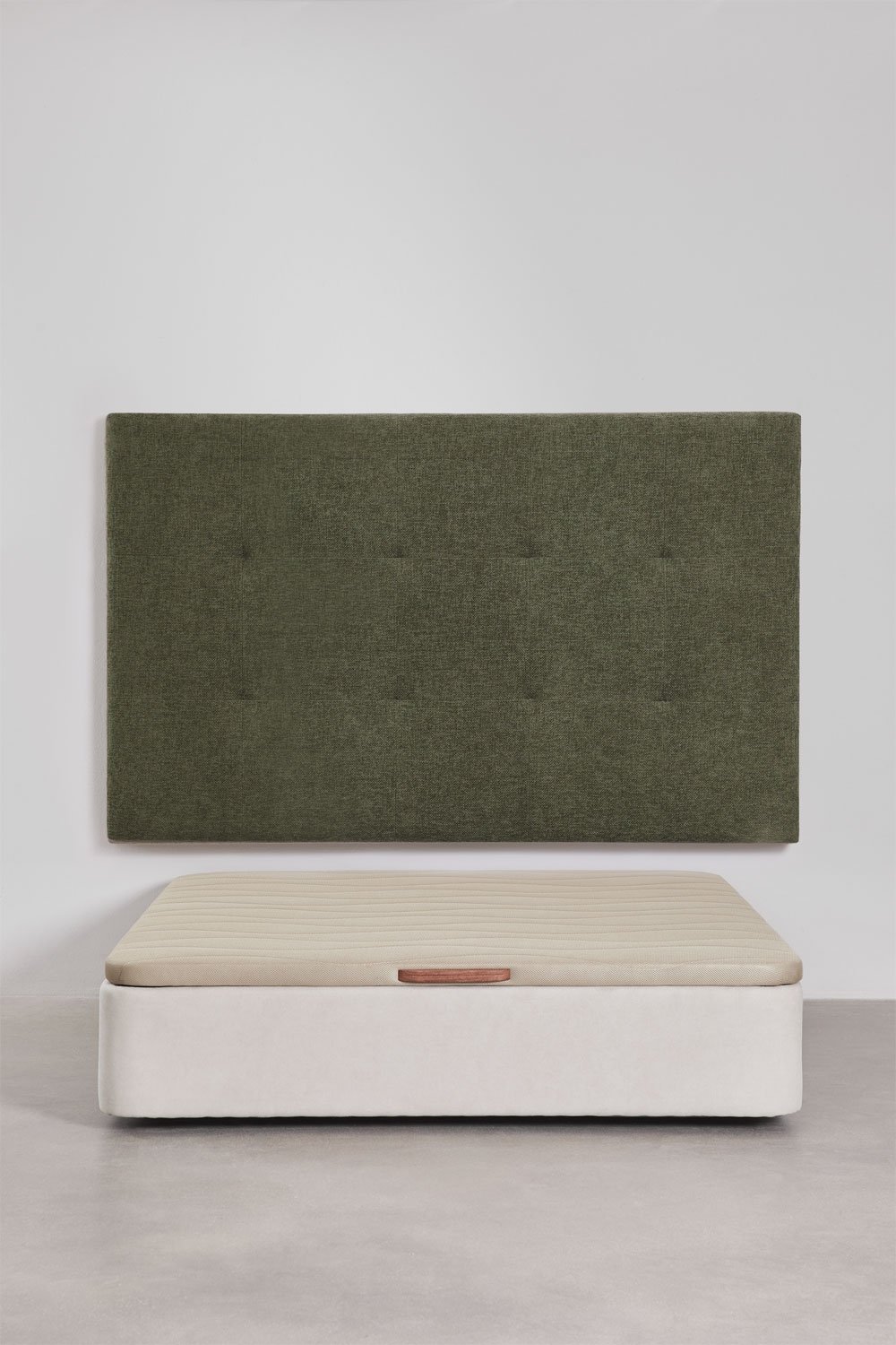 Cabecero para cama de 160 cm tapizado en chenilla verde salvia Artur, imagen de galer&iacute;a 9