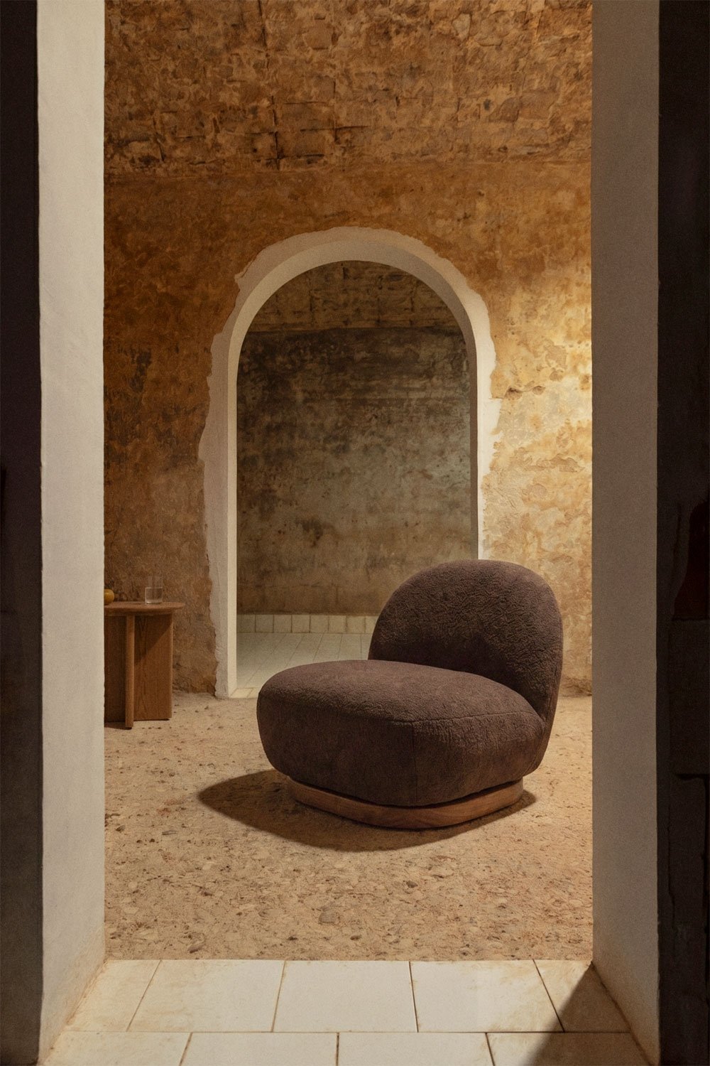 Sillón giratorio en borreguito Tatiana, imagen de galer&iacute;a 1