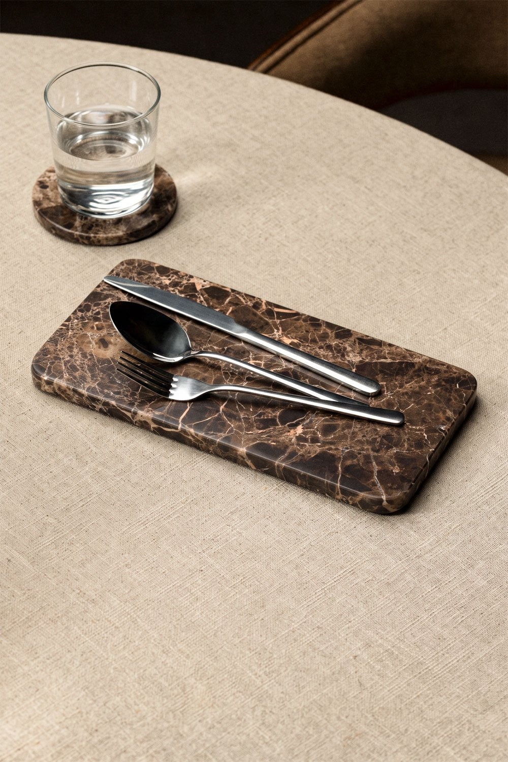 Tabla para servir rectangular 40x20 cm en mármol Zairex, imagen de galer&iacute;a 1