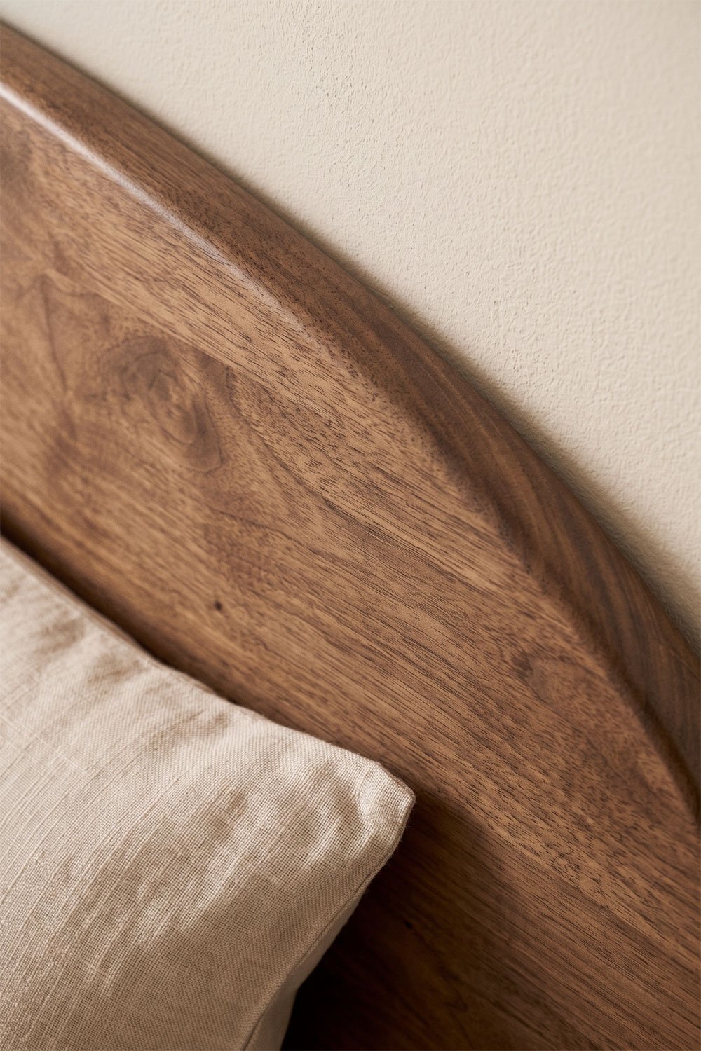 Cabecero para cama de 160 cm en madera de mango oscura Agathe, imagen de galer&iacute;a 2