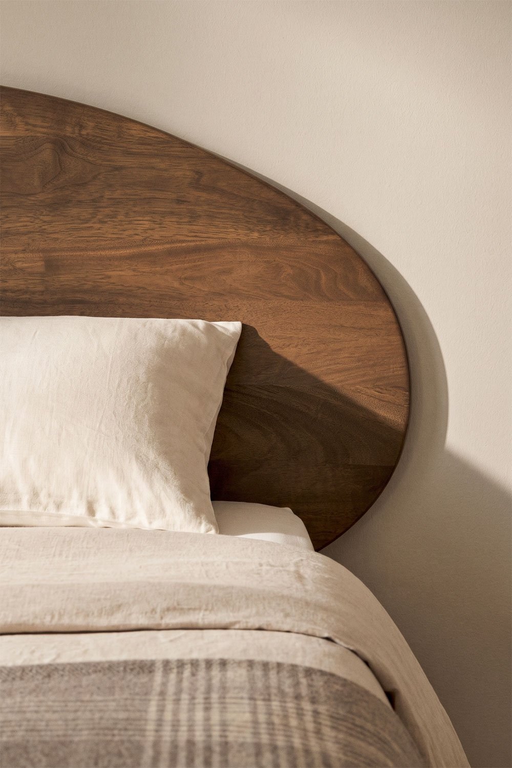Cabecero para cama de 180 cm en madera de mango oscura Agathe, imagen de galer&iacute;a 2