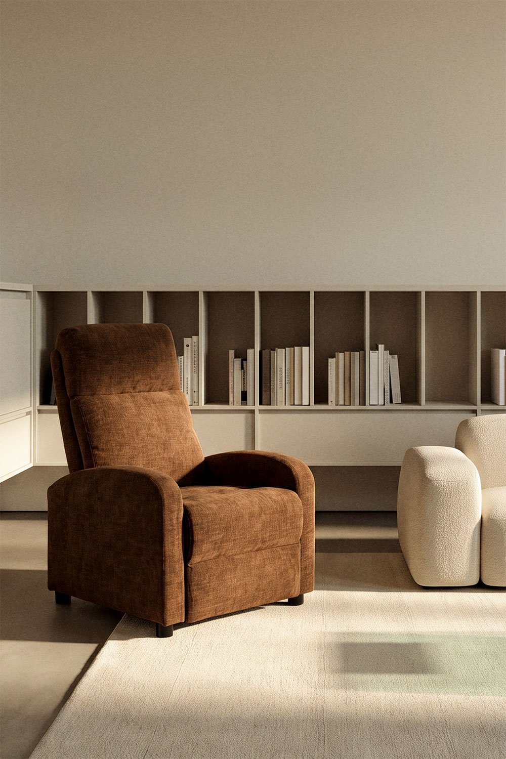 Sillón reclinable tapizado Libuliana, imagen de galer&iacute;a 1