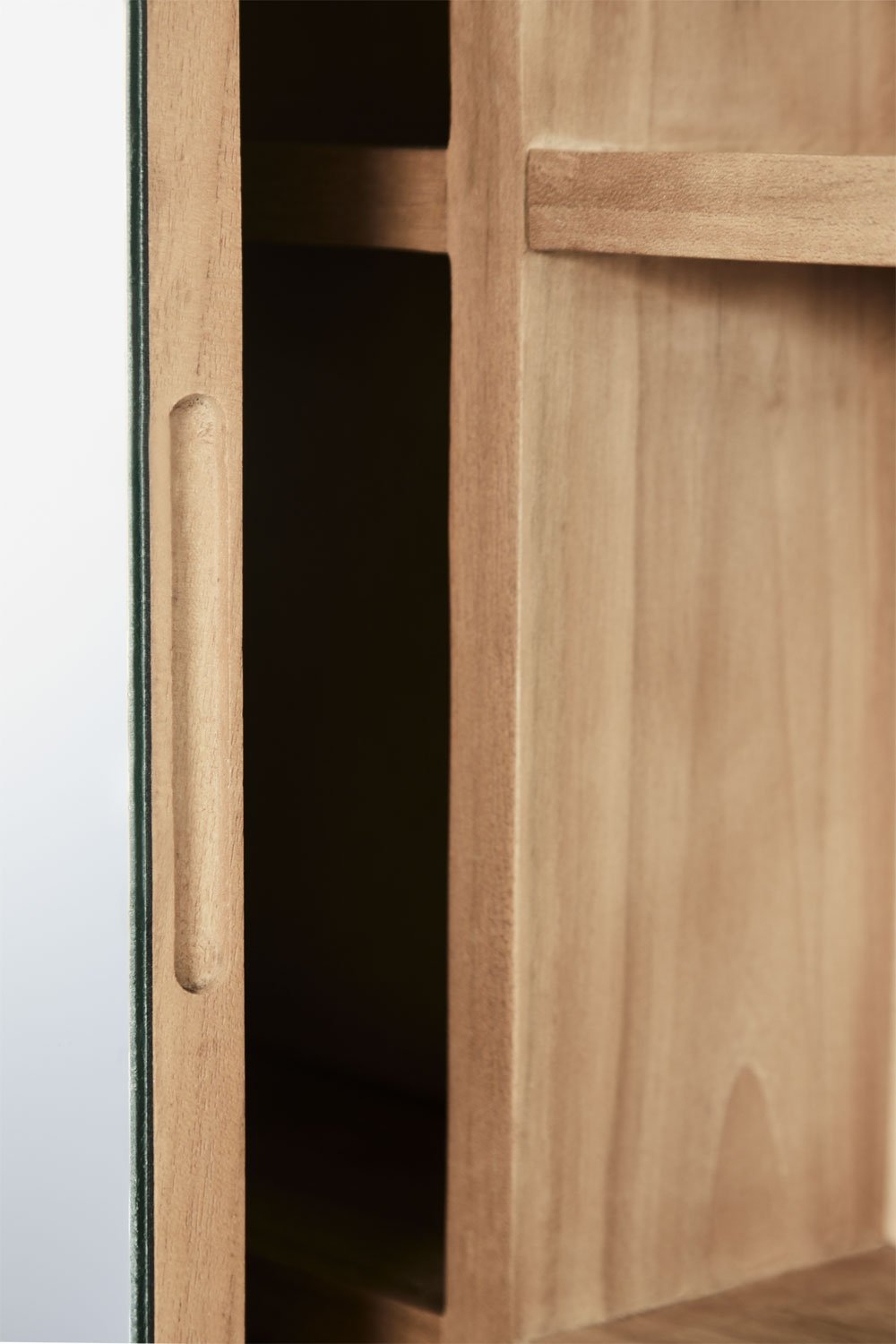 Armario de pared cuadrado 60x60 cm para baño en madera de teca con espejo Ian, imagen de galer&iacute;a 7