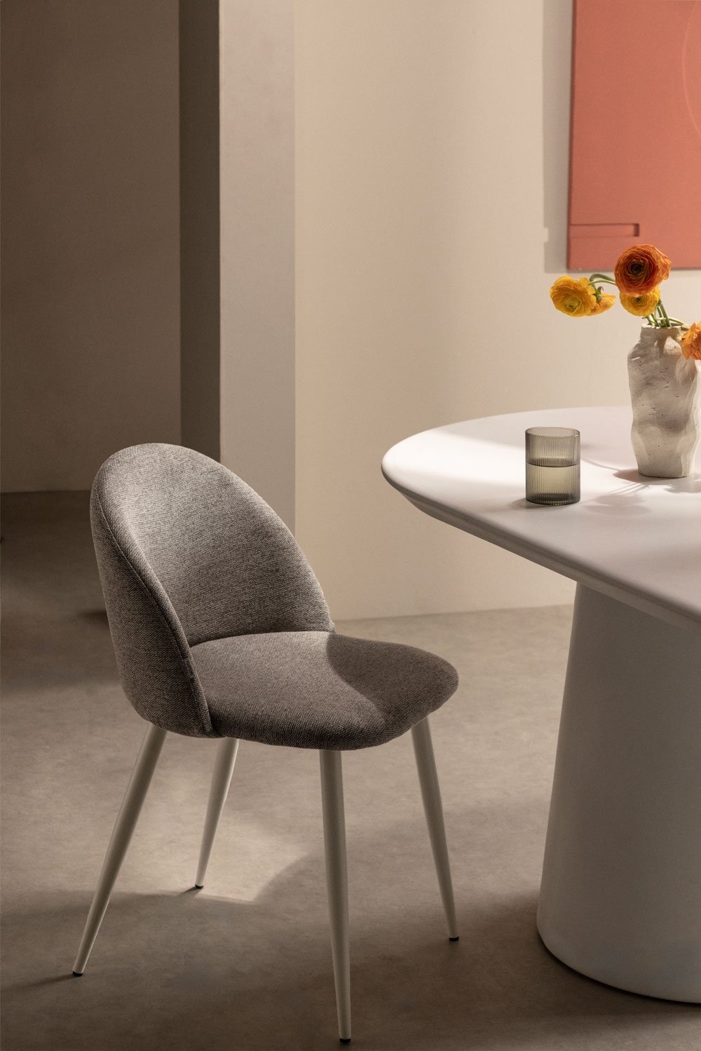 Silla de comedor tapizada y en acero Kana, imagen de galer&iacute;a 1
