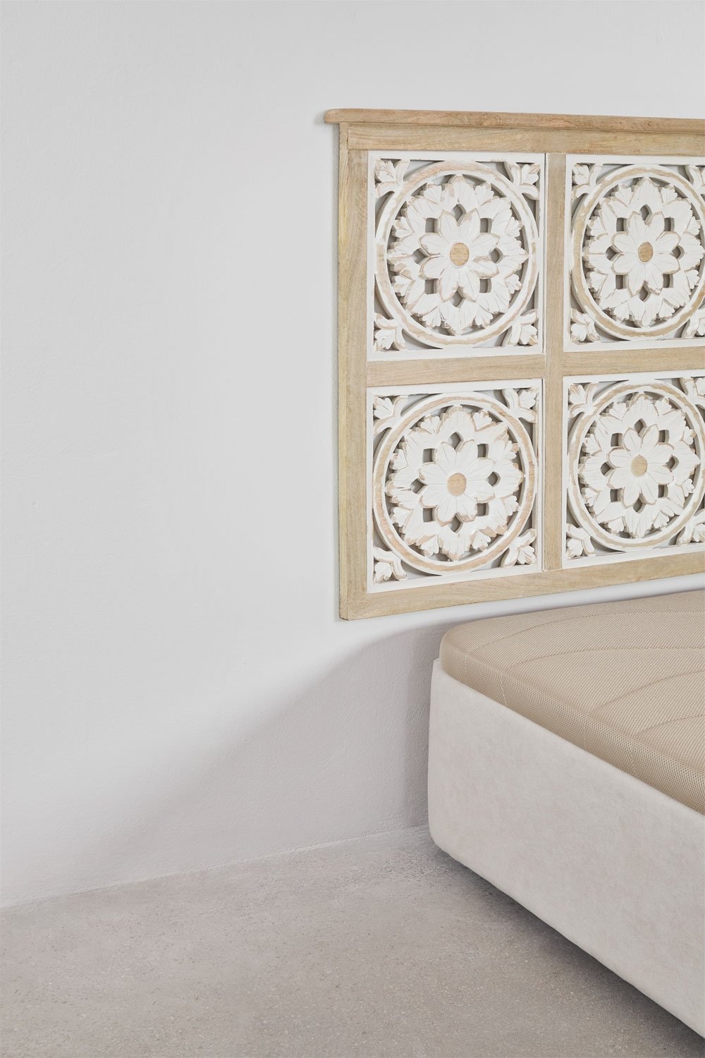 Cabecero para cama de 160 cm en madera de mango clara Ardel, imagen de galer&iacute;a 10