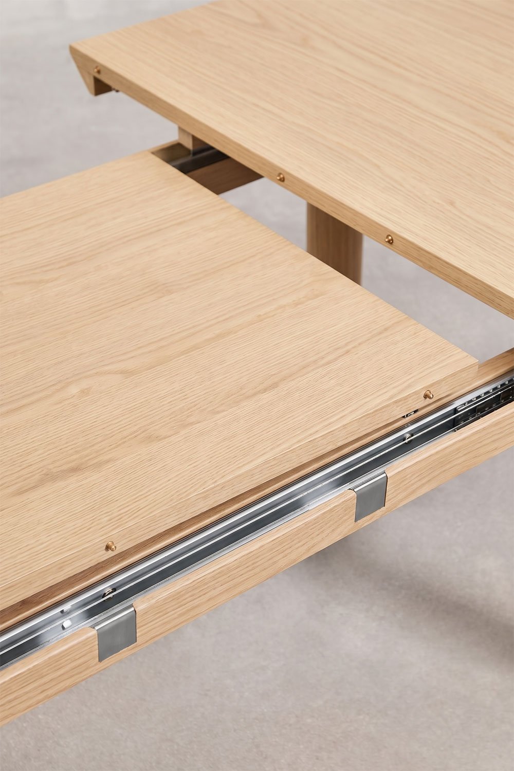 Mesa de comedor rectangular 240-300x110 cm extensible en MDF Teodic, imagen de galer&iacute;a 8