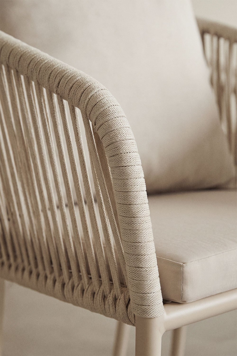 Silla de comedor con reposabrazos en cuerda trenzada Arhiza Classic, imagen de galer&iacute;a 2