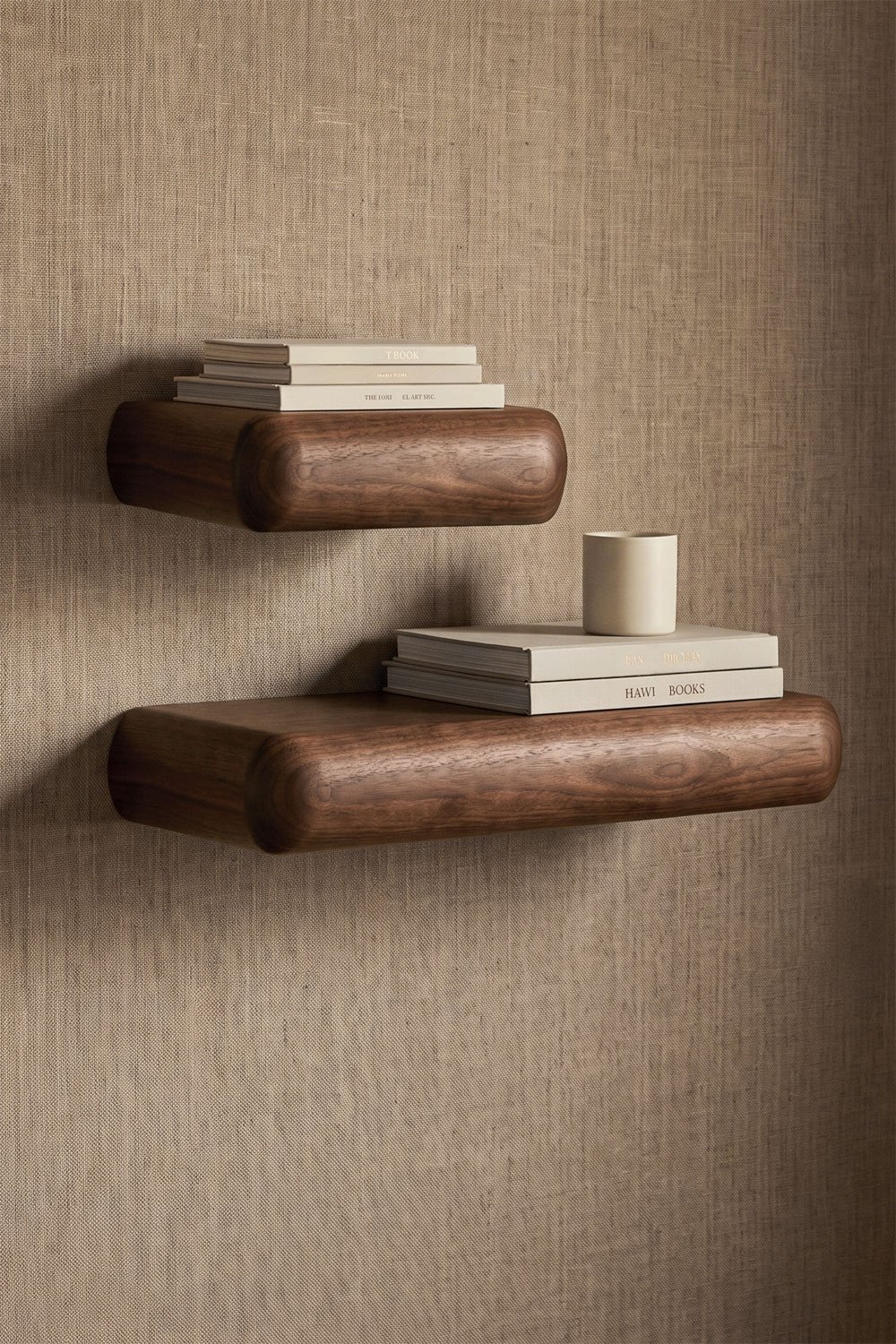 Set de 2 estantes de pared en madera Carmen, imagen de galer&iacute;a 1