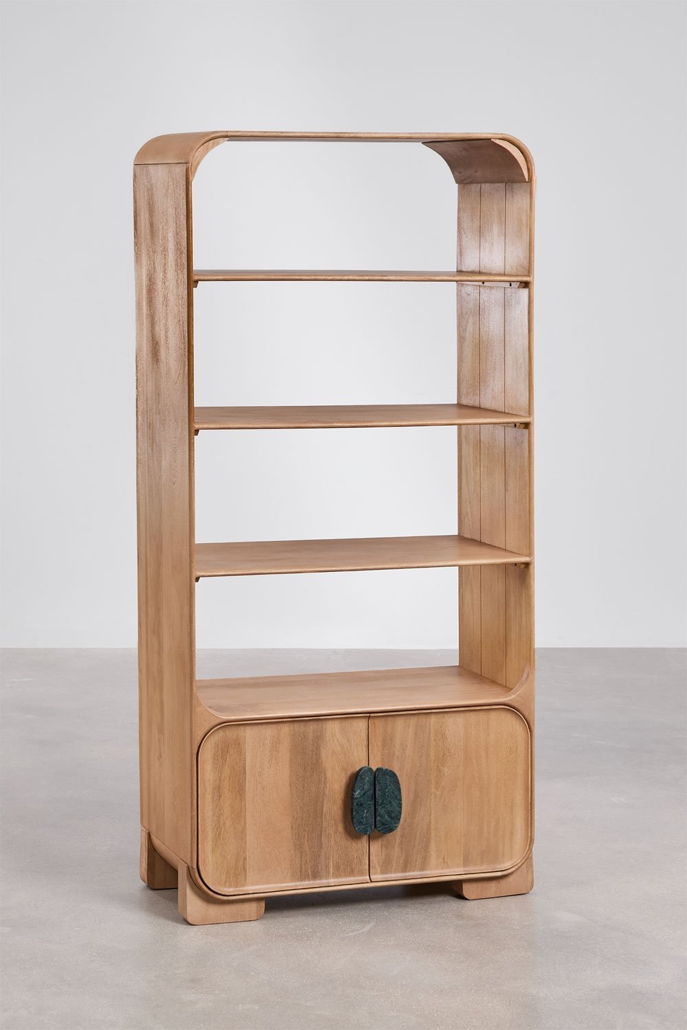 Estantería 190 cm en madera de mango y piedra natural Kivalina, imagen de galer&iacute;a 3