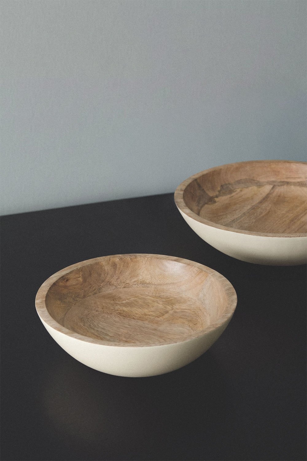 sklum, decorative wood bowl, creme color