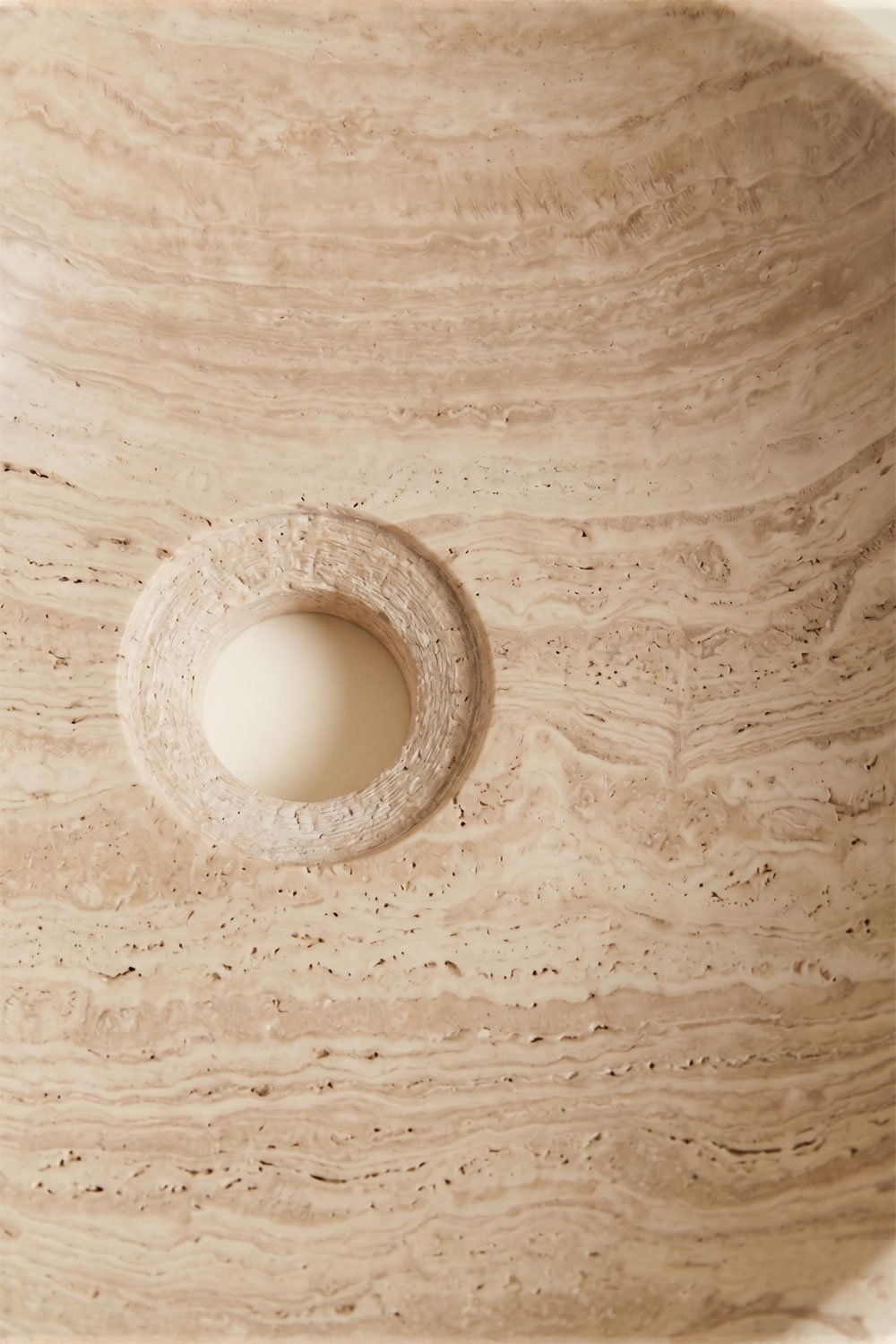 Conjunto de mueble de baño doble suspendido 130x45 cm en madera de mango y piedra natural Kivalina, imagen de galer&iacute;a 15