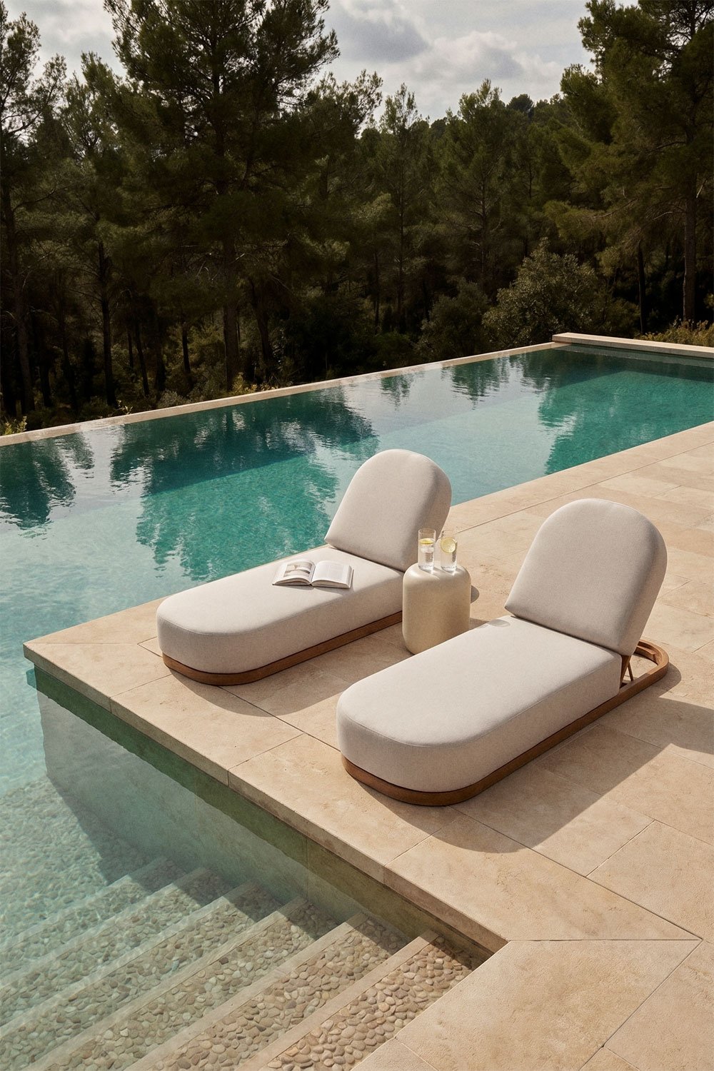 Tumbona reclinable en madera Verona, imagen de galer&iacute;a 1