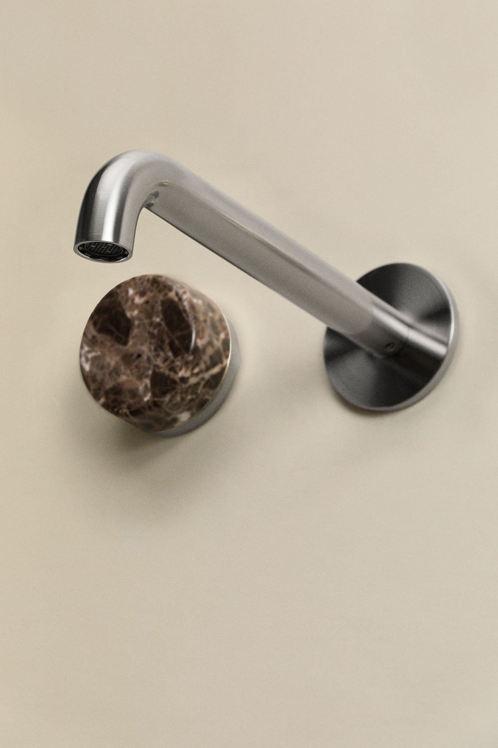 Set de grifo de lavabo empotrado en piedra natural Gilstoin y válvula de desagüe para lavabo tipo Click-Clack en latón Orveta, imagen de galer&iacute;a 5