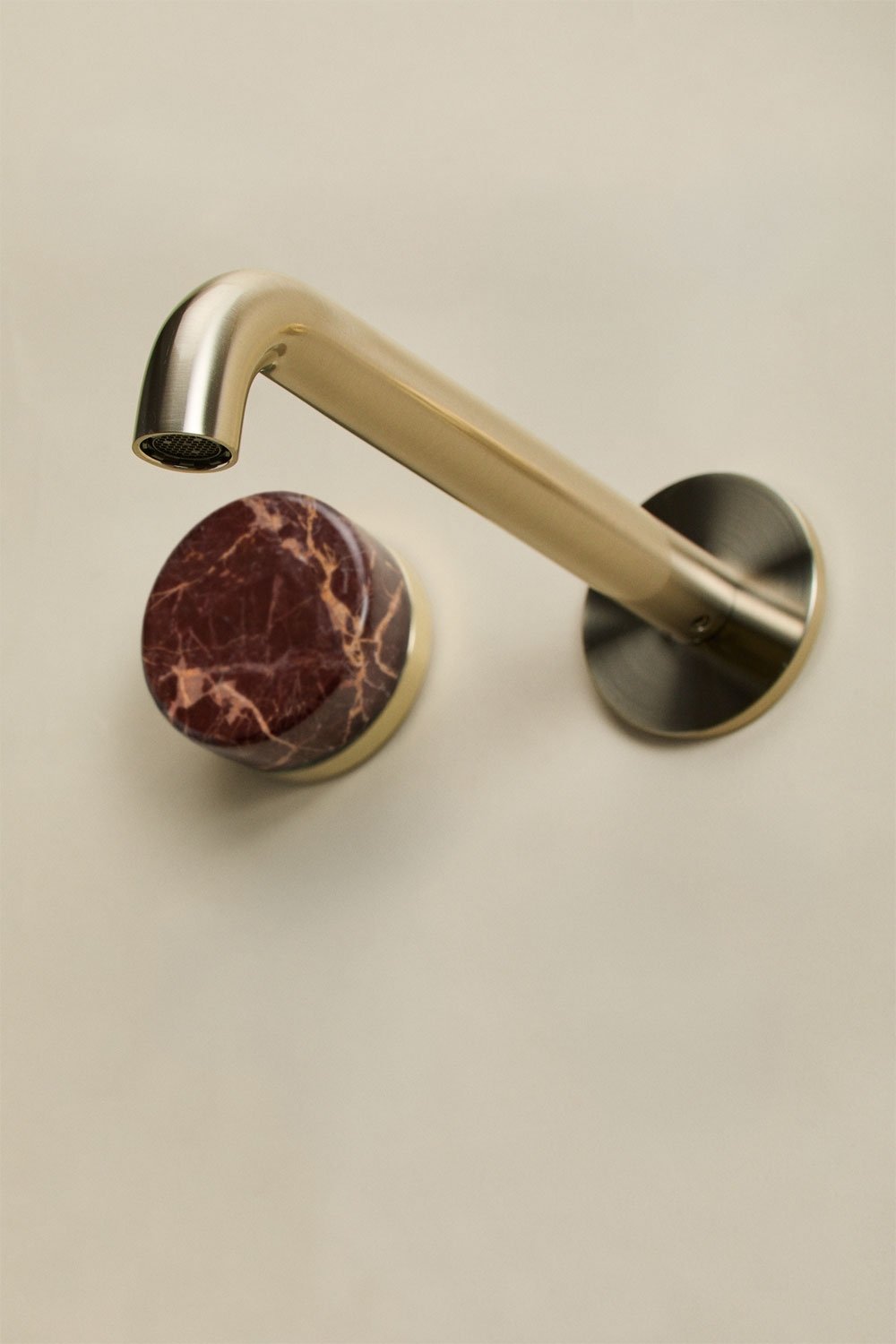 Set de grifo de lavabo empotrado en piedra natural Gilstoin y válvula de desagüe para lavabo tipo Click-Clack en latón Orveta, imagen de galer&iacute;a 5