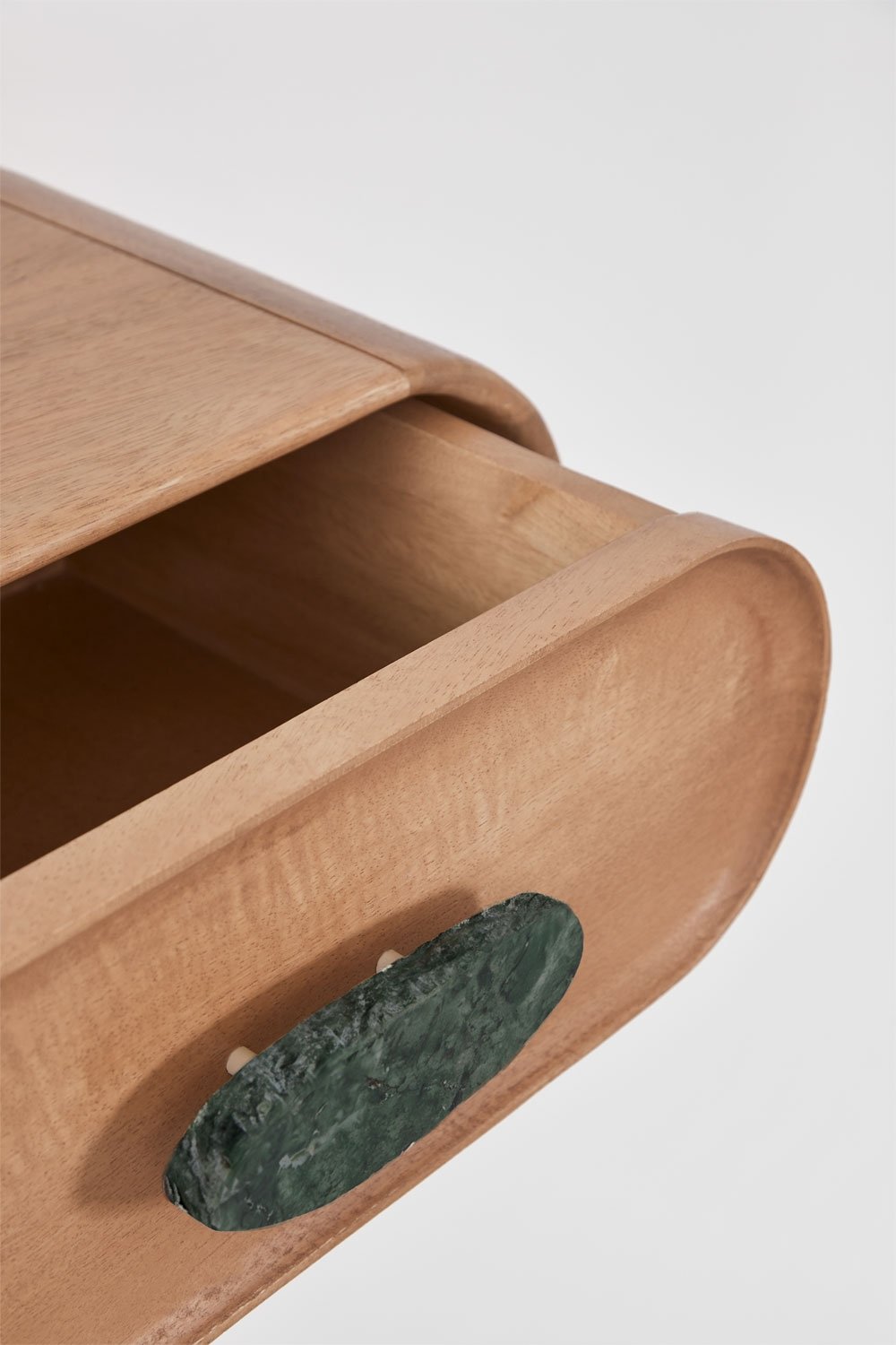 Consola recibidor de pared 100x40 cm en madera de mango y piedra natural Kivalina, imagen de galer&iacute;a 5