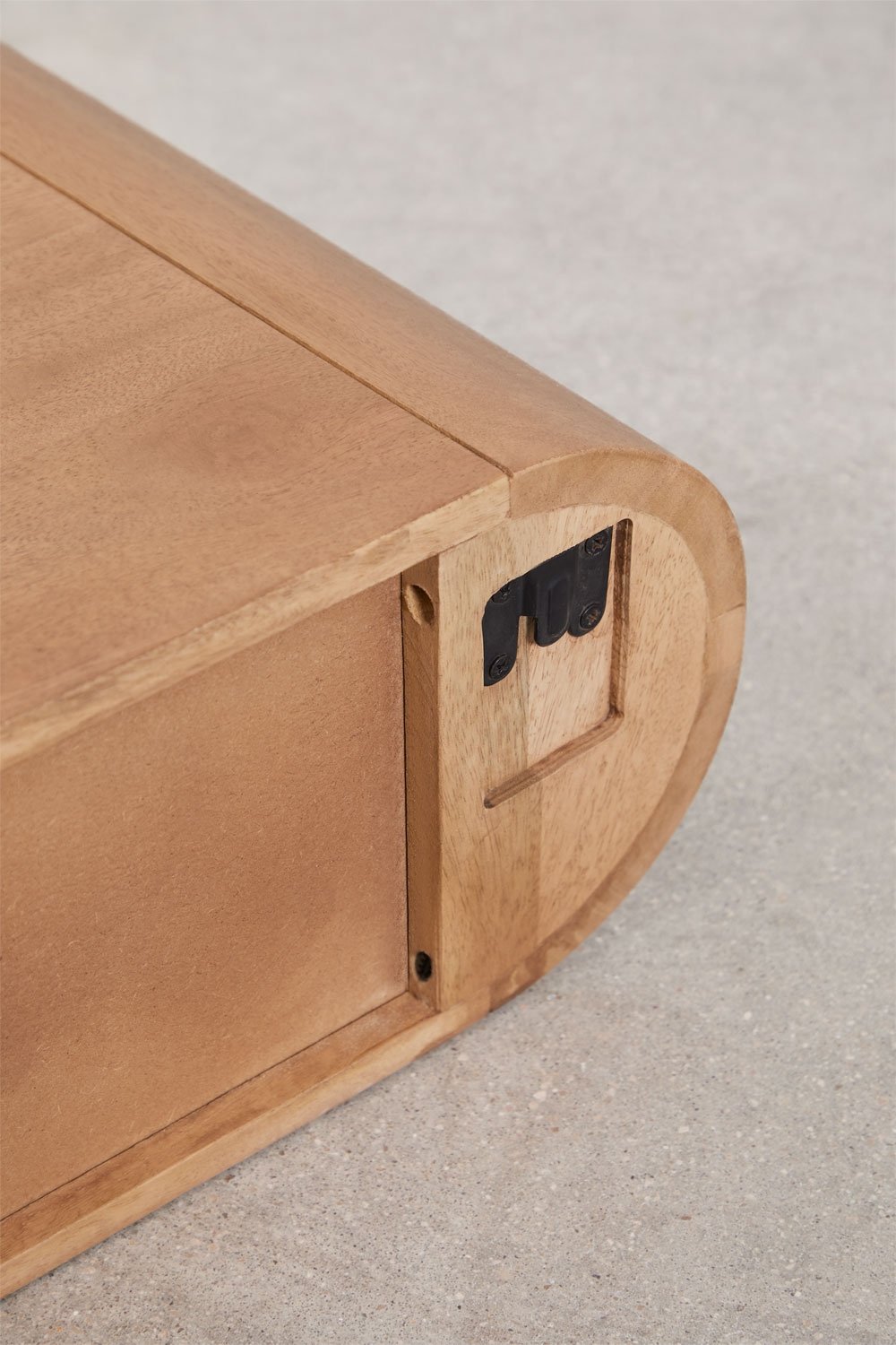 Consola recibidor de pared 100x40 cm en madera de mango y piedra natural Kivalina, imagen de galer&iacute;a 8