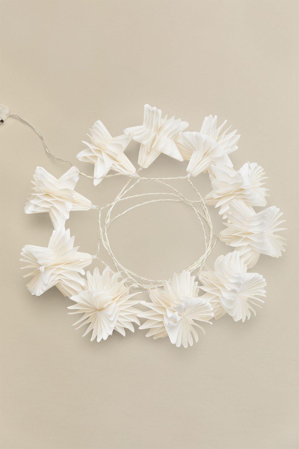 Guirnalda decorativa con luces LED en papel Silea, imagen de galer&iacute;a 4