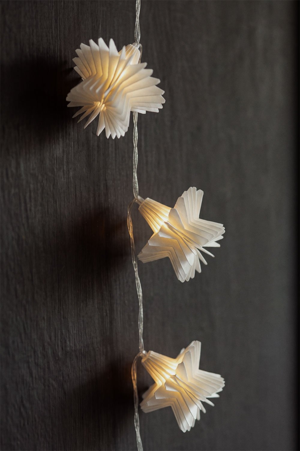 Guirnalda decorativa con luces LED en papel Silea, imagen de galer&iacute;a 2