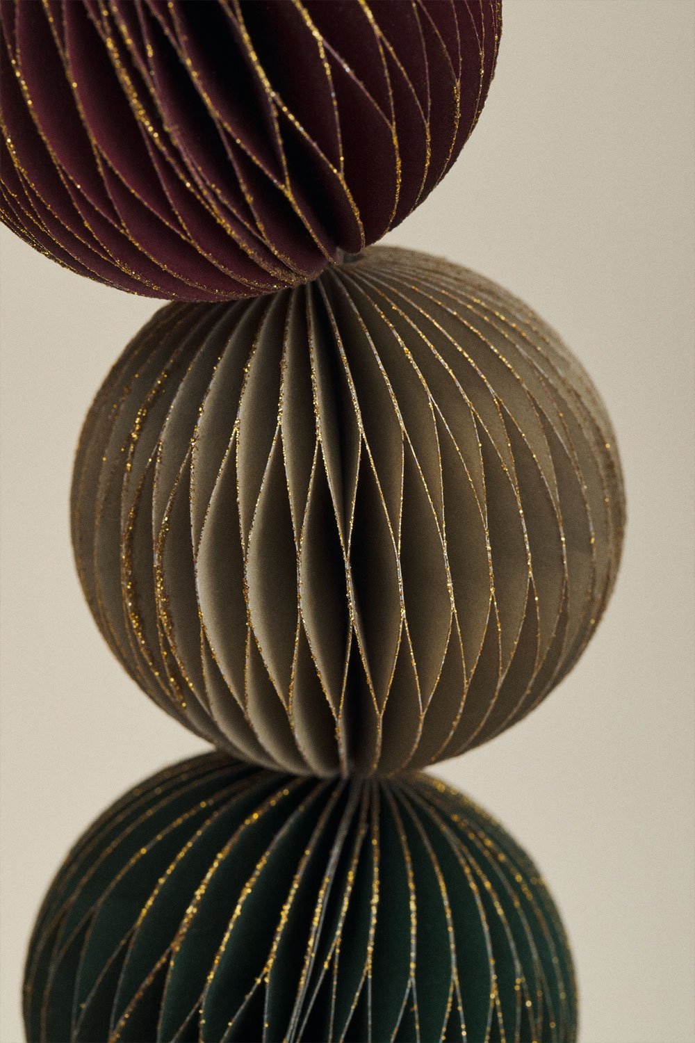 Corona decorativa de Navidad Ø30 cm en papel Leino, imagen de galer&iacute;a 5