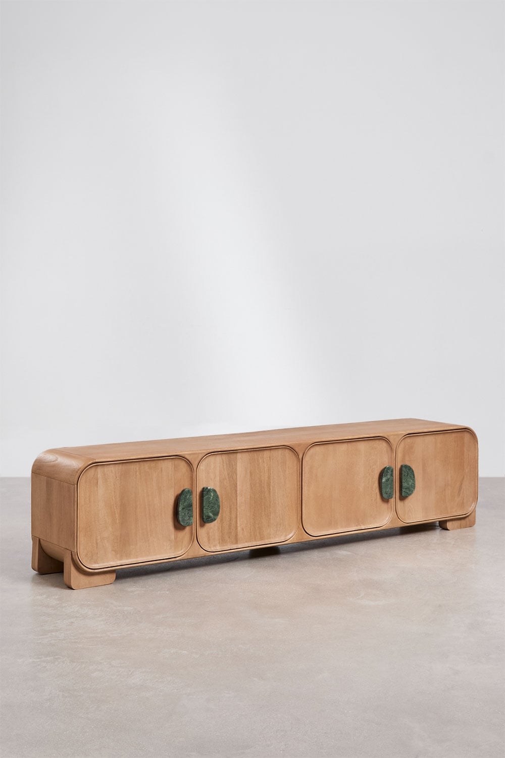 Mueble TV en madera de mango y piedra natural Kivalina, imagen de galer&iacute;a 3