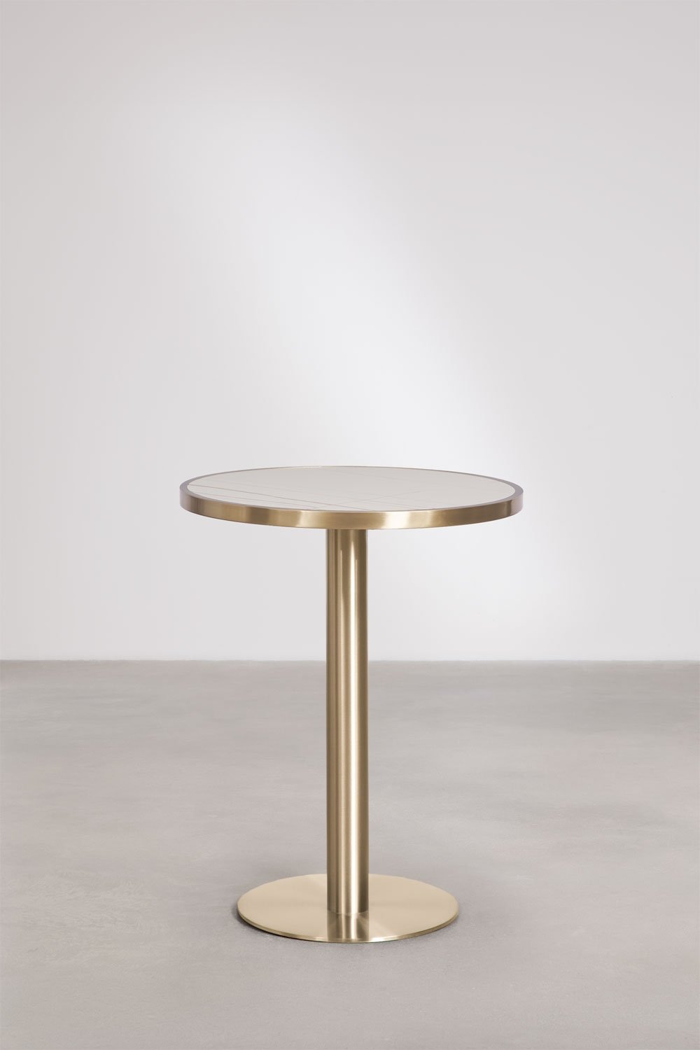 Mesa de bar redonda Ø60 cm en gres Xiren, imagen de galer&iacute;a 1